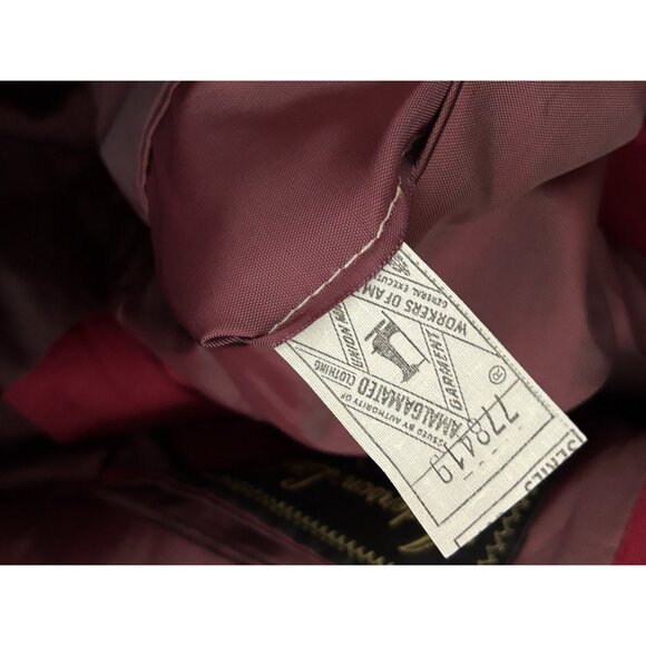 VTG Anderson Little Mens Blazer Jacket Sz 38R Red Polyester 2 Button Sport Coat - Picture 5 of 10